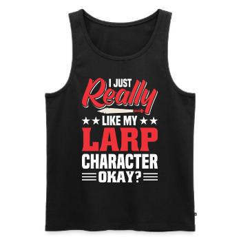 LARP live-action role-playing game - Men's Premium Organic Tank Top - black - Front - Michal (187cm)