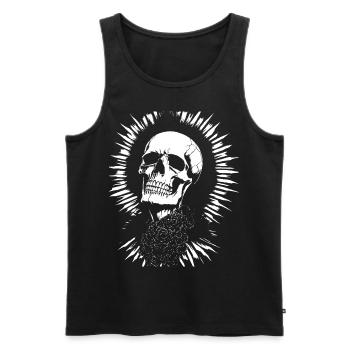 Zombie Horror Vampire Girl Death Metal Grindcore - Männer Premium Bio Tank Top - Schwarz - Vorne - AI Model Male 178 light (178cm)