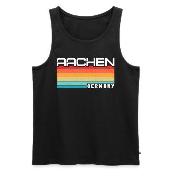 Aachenerin Aachener Aachen - Männer Premium Bio Tank Top - Schwarz - Vorne - Michal (187cm)