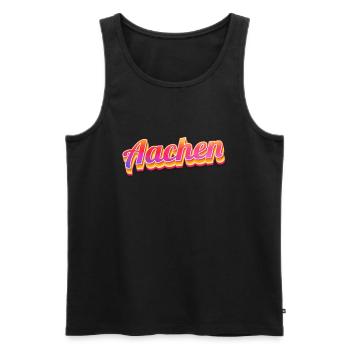 Aachenerin Aachener Aachen - Männer Premium Bio Tank Top - Schwarz - Vorne - Michal (187cm)