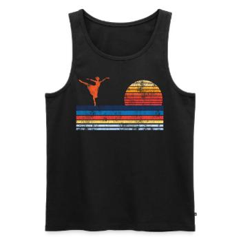 Ballet Dancer Dance Girl Ballerina - Männer Premium Bio Tank Top - Schwarz - Vorne - Michal (187cm)