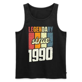 33rd Birthday Level 33 Years 1990 Decoration Gift - Men's Premium Organic Tank Top - black - Front - AI Model Male 178 light (178cm)