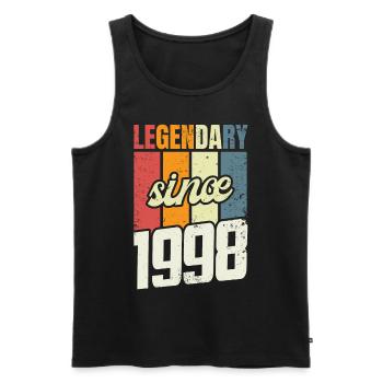 25. Geburtstag Stufe 25 Jahre 1998 - Männer Premium Bio Tank Top - Schwarz - Vorne - Michal (187cm)
