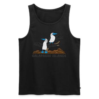 Îles Galapagos - Débardeur bio Premium Homme - noir - Devant - AI Model Male 178 light (178cm)