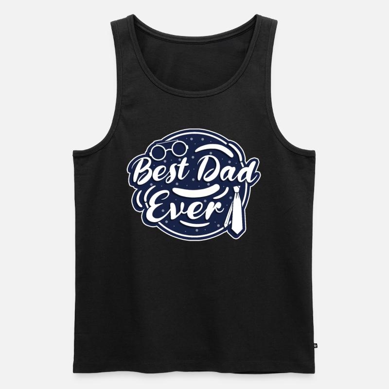 Best Dad Ever - Männer Premium Bio Tank Top - Schwarz