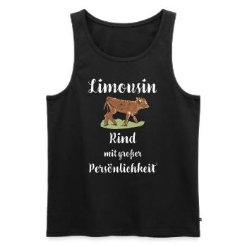 Limousin Rind I Frankreich Rinderzucht für - Männer Premium Bio Tank Top - Schwarz - Vorne - Michal (187cm)