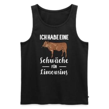 Limousin Rind I Frankreich Rinderzucht für - Männer Premium Bio Tank Top - Schwarz - Vorne - Michal (187cm)
