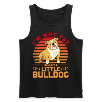 I'm not fat I'm just a little bulldog - Männer Premium Bio Tank Top - Schwarz - Vorne - Michal (187cm)
