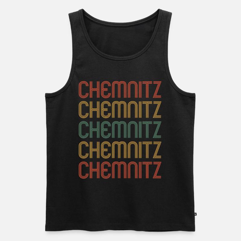 Chemnitzerin Chemnitzer Chemnitz - Männer Premium Bio Tank Top - Schwarz