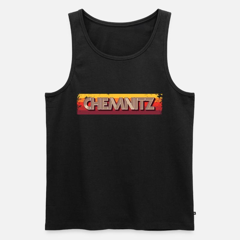 Chemnitzerin Chemnitzer Chemnitz - Männer Premium Bio Tank Top - Schwarz