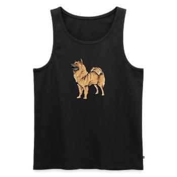 Eurasier Dog I Dog breed for dog owners - Men's Premium Organic Tank Top - black - Front - Michal (187cm)