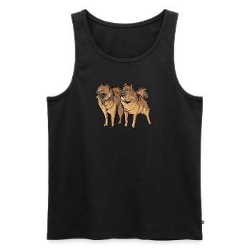 Eurasier Dog I Dog breed for dog owners - Men's Premium Organic Tank Top - black - Front - Michal (187cm)