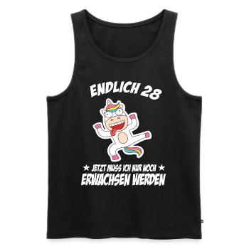 28 Geburtstag Positive Sprüche Zum 28 geburtstag - Männer Premium Bio Tank Top - Schwarz - Vorne - Michal (187cm)