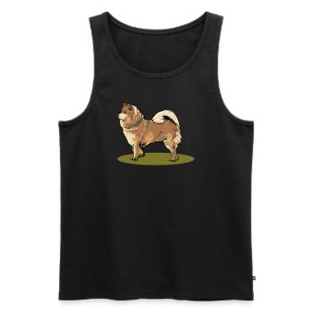 Eurasier Dog I Dog breed for dog owners - Men's Premium Organic Tank Top - black - Front - Michal (187cm)