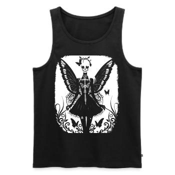 Fairycore Esthétique Squelette Fée Goth Gothique G - Débardeur bio Premium Homme - noir - Devant - Michal (187cm)