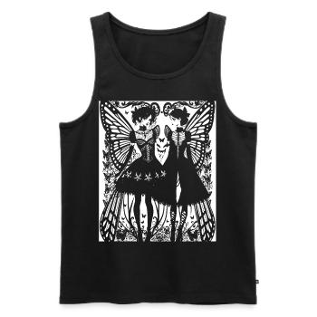 Fairycore Ästhetik Grunge Skelett Fee Goth G - Männer Premium Bio Tank Top - Schwarz - Vorne - Michal (187cm)