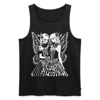 Fairycore Aesthetics Squelette Fée Goth Gothique G - Débardeur bio Premium Homme - noir - Devant - AI Model Male 178 light (178cm)