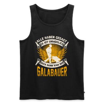 Galabauer unmöglich Gärtner Landschaftsbauer - Männer Premium Bio Tank Top - Schwarz - Vorne - Michal (187cm)
