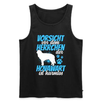 Vorsicht vor dem Hovawart derber Bauernhund - Männer Premium Bio Tank Top - Schwarz - Vorne - Michal (187cm)