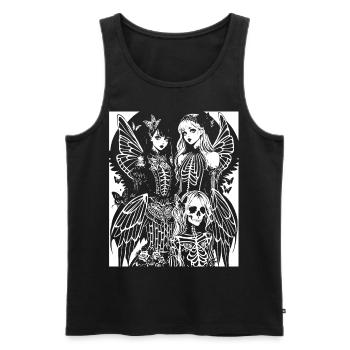 Fairycore Aesthetics Grunge Skeleton Fairy Goth G - Men's Premium Organic Tank Top - black - Front - Michal (187cm)