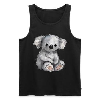 Niedlicher Koala für einen Tierliebhaber - Männer Premium Bio Tank Top - Schwarz - Vorne - Michal (187cm)