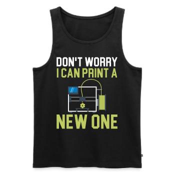 Don't worry, I can print new Machi - Men's Premium Organic Tank Top - black - Front - Michal (187cm)