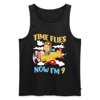 Now i'm 9 - Männer Premium Bio Tank Top - Schwarz - Vorne - Michal (187cm)