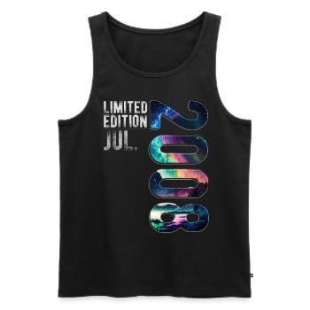 Limited Edition 2008 Juli Geburtstag Nordlichter - Männer Premium Bio Tank Top - Schwarz - Vorne - AI Model Male 178 light (178cm)