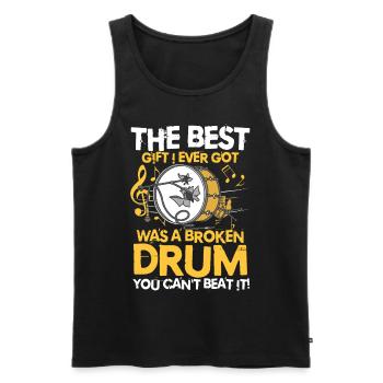 A Broken Drum You Can't Beat It - Männer Premium Bio Tank Top - Schwarz - Vorne - AI Model Male 178 light (178cm)