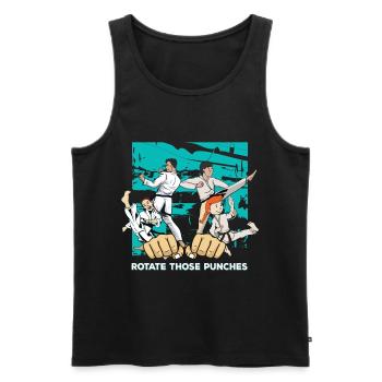 schwarzer Gürtel - Martial Arts Mädchen - Männer Premium Bio Tank Top - Schwarz - Vorne - AI Model Male 178 light (178cm)
