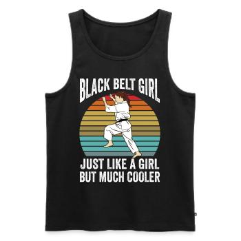 Black Belt Women Karate - Men's Premium Organic Tank Top - black - Front - Michal (187cm)