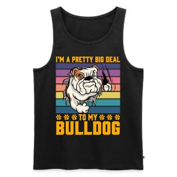 Je suis un gros problème pour mon Bulldog - Débardeur bio Premium Homme - noir - Devant - Michal (187cm)