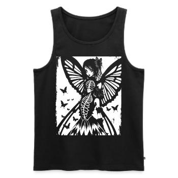 Fairycore Esthétique Squelette Fée Goth Grunge G - Débardeur bio Premium Homme - noir - Devant - Michal (187cm)