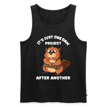 It's Just one Dam Project After Another - Männer Premium Bio Tank Top - Schwarz - Vorne - Michal (187cm)