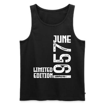 Gift June 1957 anniversary June 1957. June 1957 - Men's Premium Organic Tank Top - black - Front - Michal (187cm)