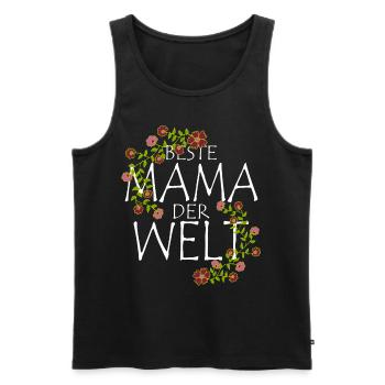 Beste Mama der Welt - Männer Premium Bio Tank Top - Schwarz - Vorne - Michal (187cm)