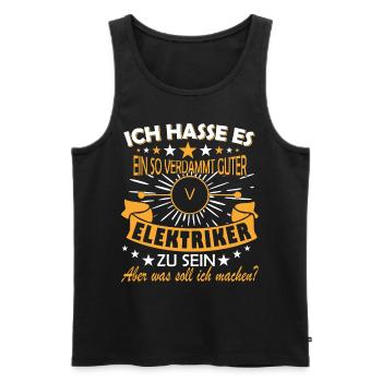 Elektrik Elektriker Handwerk Handwerker Physik - Männer Premium Bio Tank Top - Schwarz - Vorne - AI Model Male 178 light (178cm)