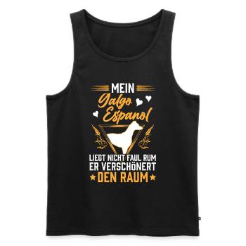 Galgo Espanol ist nicht faul Spanischer Windhund - Männer Premium Bio Tank Top - Schwarz - Vorne - Michal (187cm)