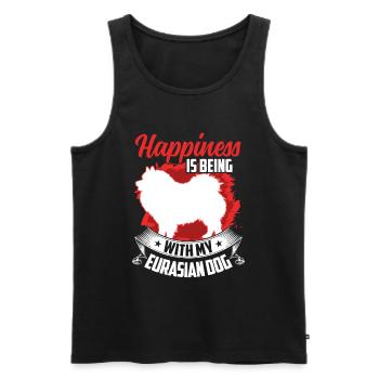 Eurasier macht glücklich Spitz Eurasian Dog - Männer Premium Bio Tank Top - Schwarz - Vorne - Michal (187cm)