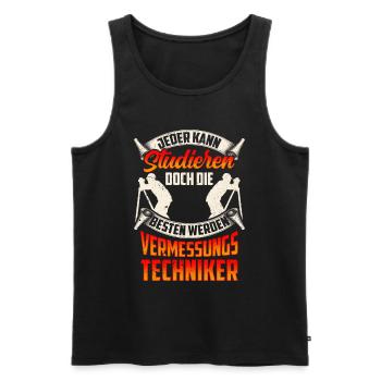 Besten werden Vermessungstechniker Vermesser - Männer Premium Bio Tank Top - Schwarz - Vorne - AI Model Male 178 light (178cm)