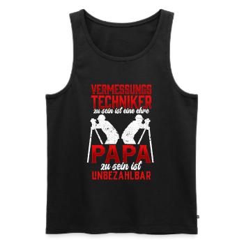 Vermessungstechniker ist eine Ehre Vermesser - Männer Premium Bio Tank Top - Schwarz - Vorne - AI Model Male 178 light (178cm)
