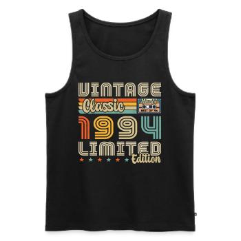 1994 Vintage Born in 1994 Birthday Gift - Men's Premium Organic Tank Top - black - Front - AI Model Male 178 light (178cm)