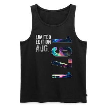 Limited Edition 1971 August Geburtstag Nordlichter - Männer Premium Bio Tank Top - Schwarz - Vorne - AI Model Male 178 light (178cm)