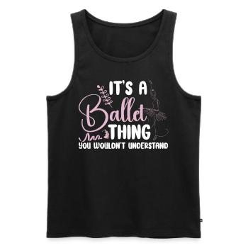 Ballet Dancer Dance Girl Ballerina - Männer Premium Bio Tank Top - Schwarz - Vorne - Michal (187cm)