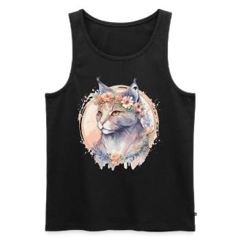 Cute Singapura Cat Flower Crown Cats Pet Kitten - Männer Premium Bio Tank Top - Schwarz - Vorne - Michal (187cm)