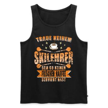 Skilehrer Skilehrer Skilehrer Skilehrer Kaffee - Männer Premium Bio Tank Top - Schwarz - Vorne - Michal (187cm)