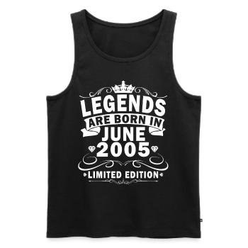 Juni 2005. Geburtstag Juni 2005 Geschenk Juni 2005 - Männer Premium Bio Tank Top - Schwarz - Vorne - Michal (187cm)