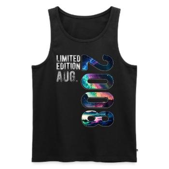 Limited Edition 2008 August Geburtstag Nordlichter - Männer Premium Bio Tank Top - Schwarz - Vorne - AI Model Male 178 light (178cm)