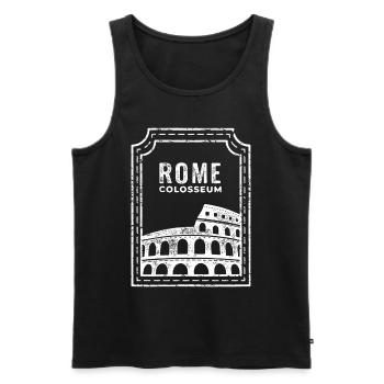Rome Colosseum Rome Colosseum Souvenir Landmark - Men's Premium Organic Tank Top - black - Front - AI Model Male 178 light (178cm)