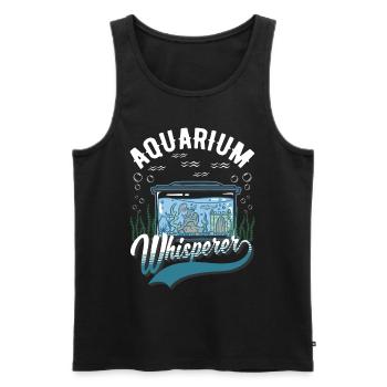 Aquarium Whisperer Aquaristics Aquarist Aquarist - Men's Premium Organic Tank Top - black - Front - AI Model Male 178 light (178cm)